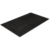 Crown Safe-Flow Plus Grease Resistant Food Service Drainage Mat - 2' x 3', Black